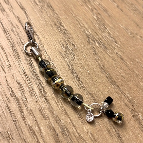 West Retro Accessories - Glass Bead Bag Charm ~ Handmade